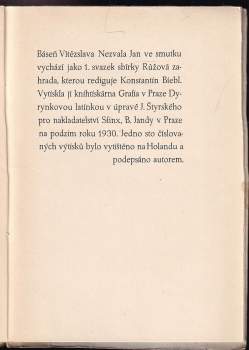 Vítězslav Nezval: Jan ve smutku