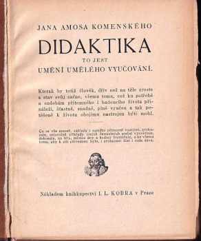 Jan Amos Komenský: Jana Amosa Komenského Didaktika