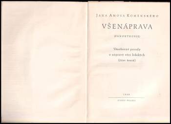 Jan Amos Komenský: Jana Amosa Komenského Všenáprava