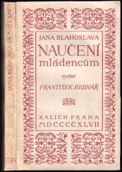 Jana Blahoslava Naučení mládencům