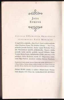 Charlotte Brontë: Jana Eyrová