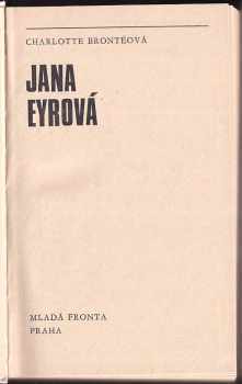 Charlotte Brontë: Jana Eyrová