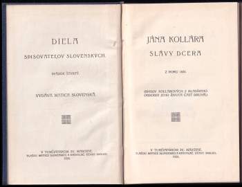 Ján Kollár: Jána Kollára Slávy dcera z roku 1824