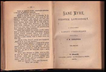 Charlotte Brontë: Jane Eyre, sirotek Lowoodský