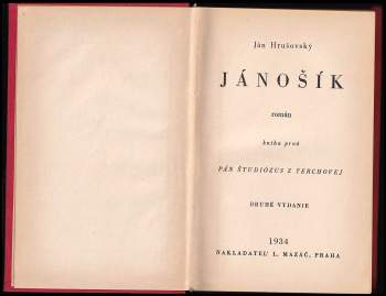 Ján Hrušovský: Jánošík