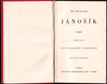 Ján Hrušovský: Jánošík