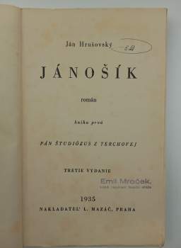 Ján Hrušovský: Jánošík