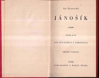 Ján Hrušovský: Jánošík