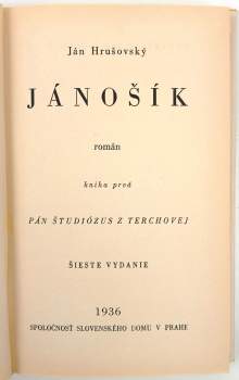 Ján Hrušovský: Jánošík I - IV - KOMPLET - OBÁLKY ZDENĚK BURIAN