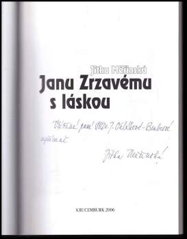 Jitka Měřinská: Janu Zrzavému s láskou