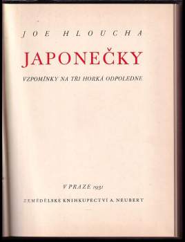 Joe Hloucha: Japonečky