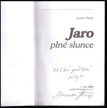 Jaroslav Šimek: Jaro plné slunce