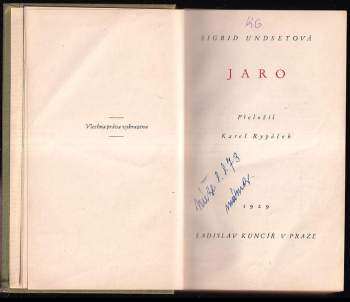 Sigrid Undset: Jaro