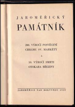 František Jech: Jaroměřický památník