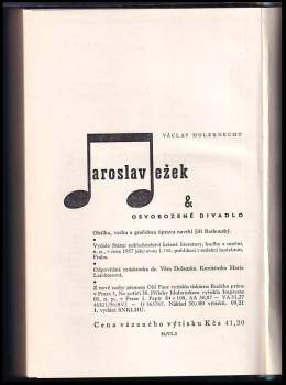 Václav Holzknecht: Jaroslav Ježek & Osvobozené divadlo