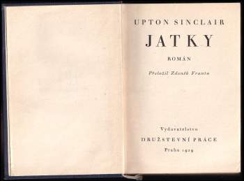 Upton Sinclair: Jatky