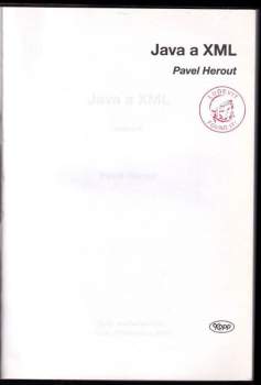 Pavel Herout: Java a XML