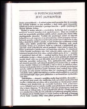 Vilem Mathesius: Jazyk, kultura a slovesnost