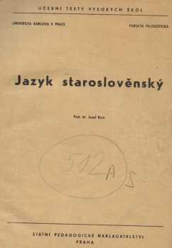 Josef Kurz: Jazyk staroslověnský