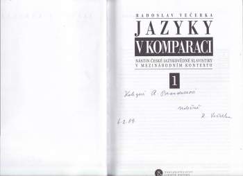 Radoslav Večerka: Jazyky v komparaci 1