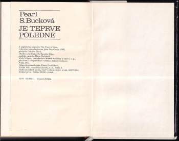 Pearl S Buck: Je teprve poledne