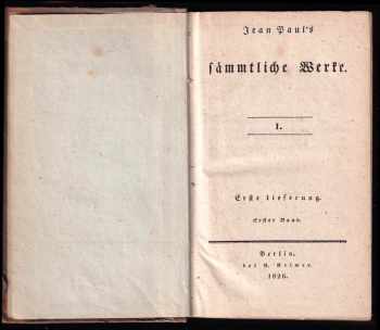 Jean Paul: Jean Paul's sämmtliche Werke