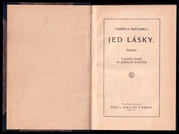 Gabriela Zapolska: Jed lásky