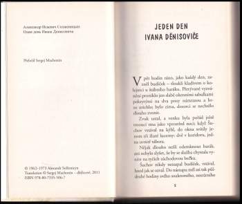 Aleksandr Isajevič Solženicyn: Jeden den Ivana Děnisoviče
