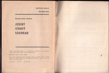 Michaela Swinkels-Nováková: Jediný vínový soumrak