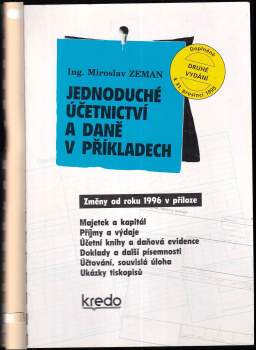 Jednoduché účetnictví a daně v příkladech