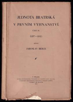 Jednota bratrská v prvním vyhnanství