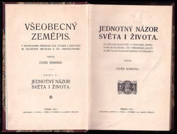 Čeněk Semerád: Jednotný názor světa i života