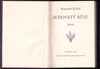 Benjamin Klička: Jedovatý růst