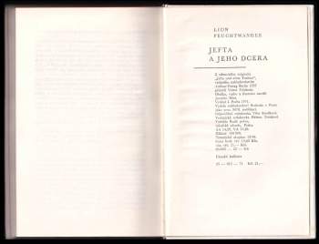 Lion Feuchtwanger: Jefta a jeho dcera