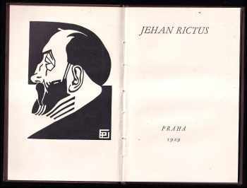 Jehan Rictus: Jehan Rictus : výbor z poesie ČÍSLOVANÝ VÝTISK