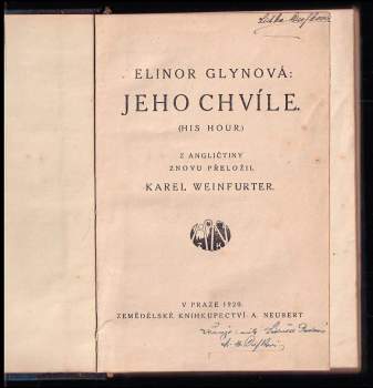 Elinor Glyn: Jeho chvíle
