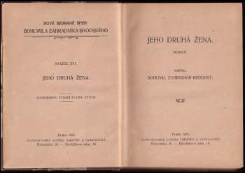 Bohumil Zahradník-Brodský: Jeho druhá žena