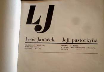 Leoš Janáček: Její Pastorkyňa (2xLP + BOX)