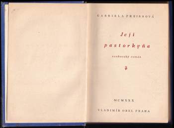 Gabriela Preissová: Její pastorkyňa