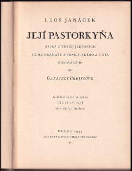 Leoš Janáček: Její pastorkyňa