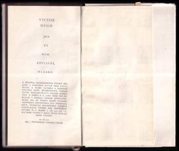 Victor Hugo: Jen ty nám zůstáváš, ó lásko