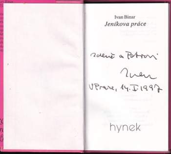 Ivan Binar: Jeníkova práce