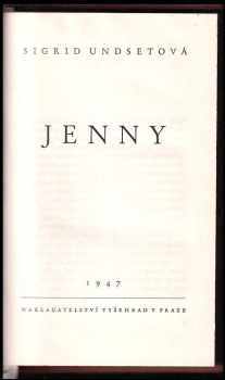 Sigrid Undset: Jenny