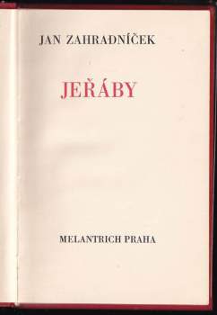 Jan Zahradníček: Jeřáby