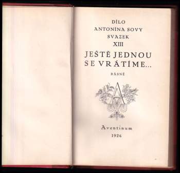 Antonín Sova: Ještě jednou se vrátíme
