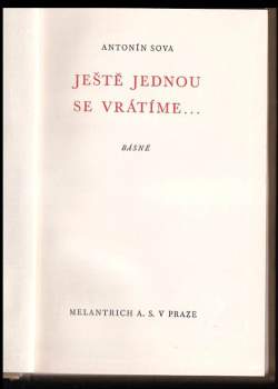Antonín Sova: Ještě jednou se vrátíme