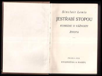 Sinclair Lewis: Jestrabí stopou