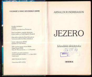 Arnaldur Indriðason: Jezero