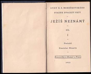 Dmitrij Sergejevič Merežkovskij: Ježíš neznámý