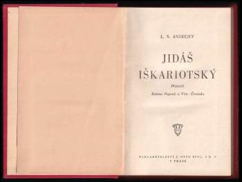 Leonid Nikolajevič Andrejev: Jidáš Iškariotský a jiné práce